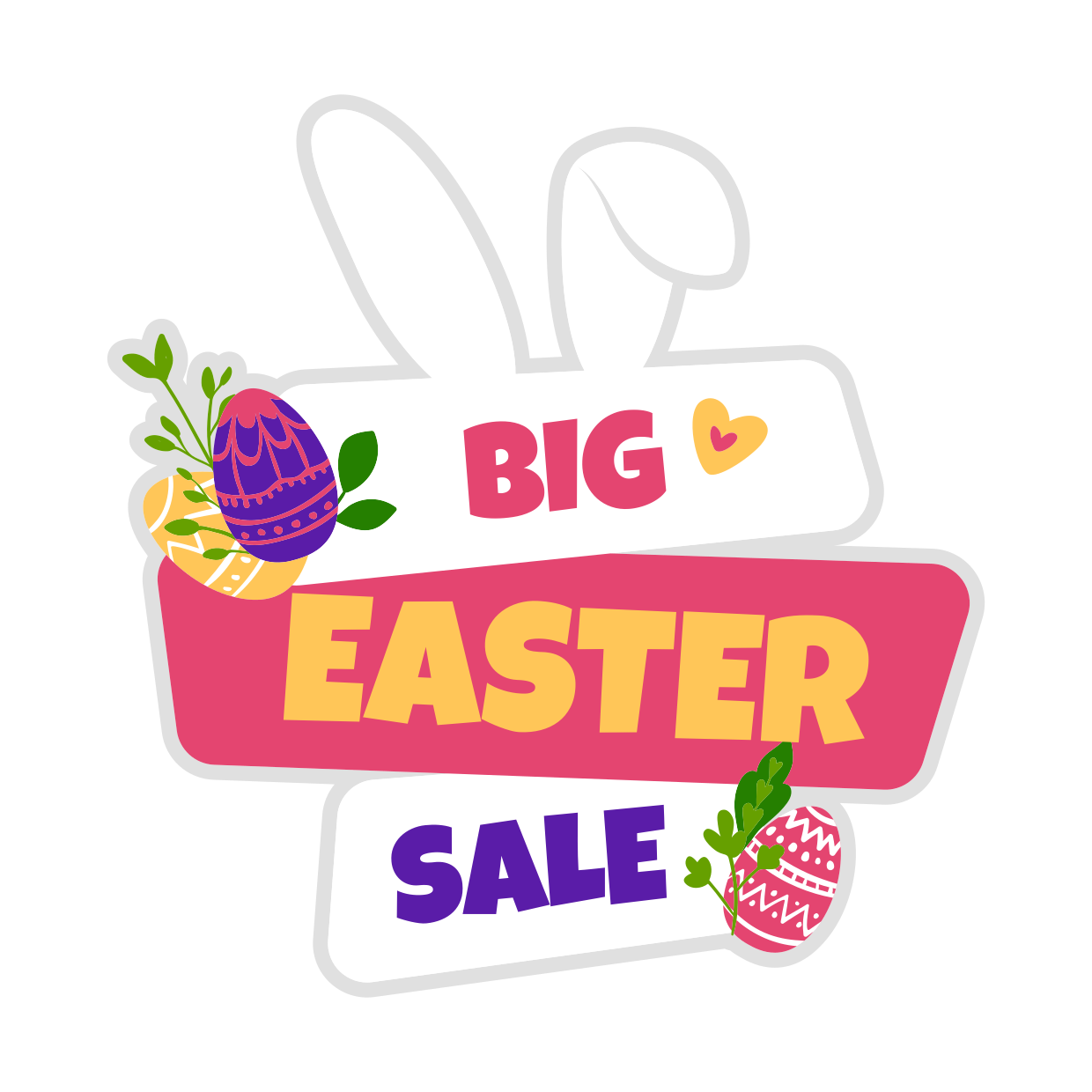 Easter sale announcement signage template Square Signs