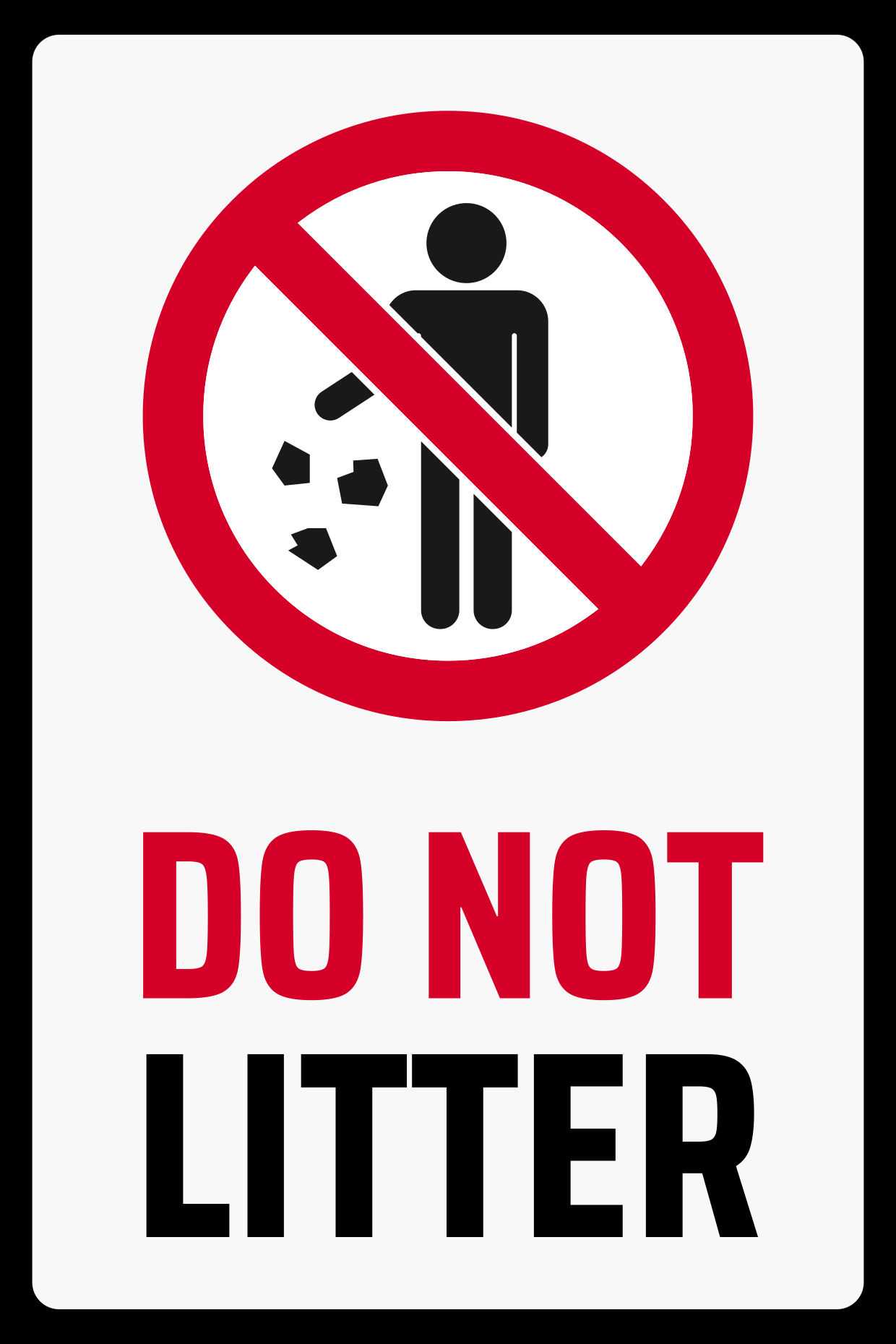 Do Not Litter Template 