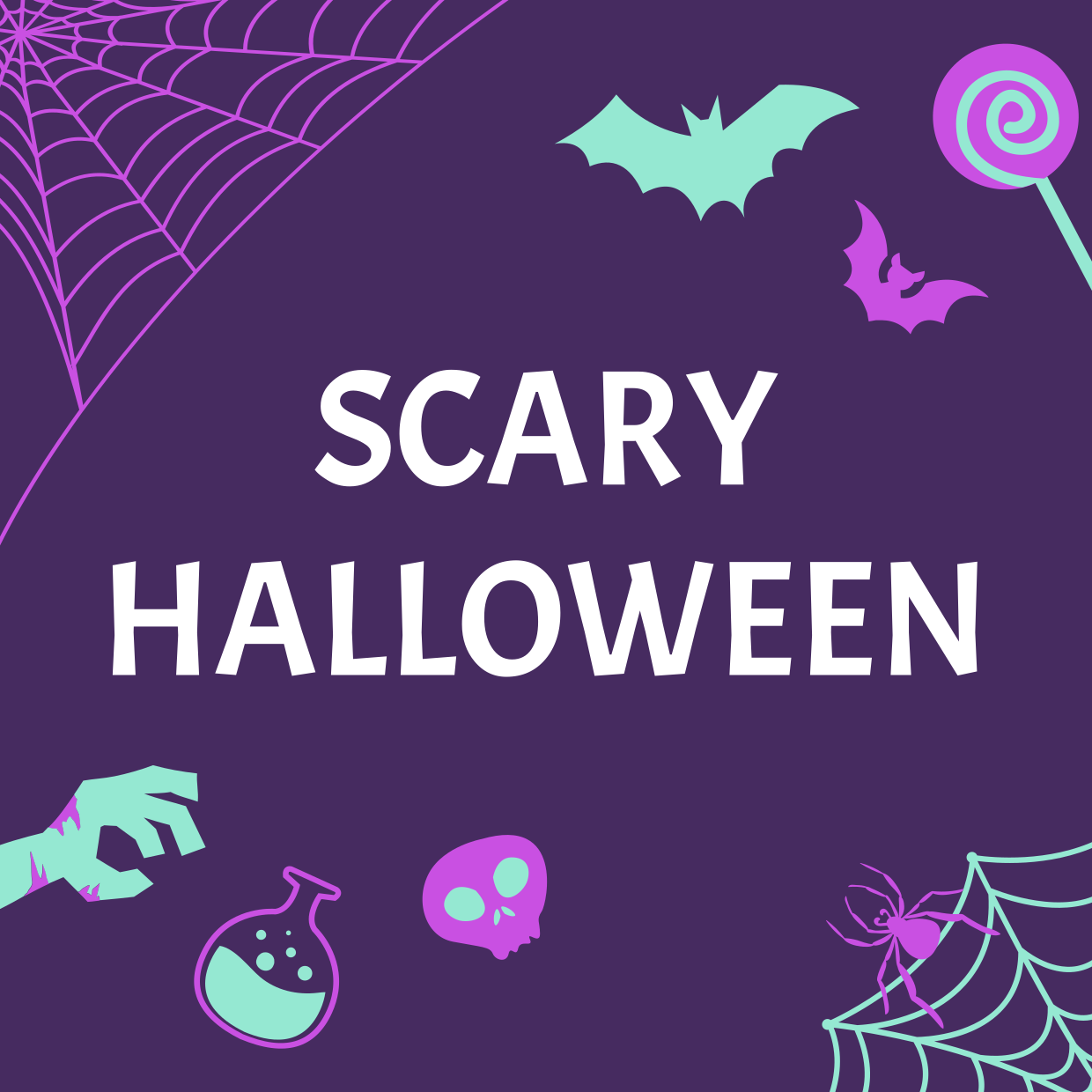 Purple Decorative Halloween Sign Template Square Signs Purple Decorative Halloween Sign Template Square Signs