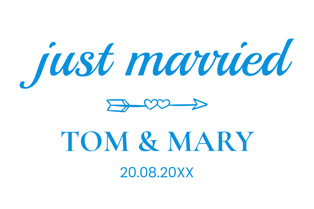 Personalized BlueLettered Wedding Sign Template Square Signs